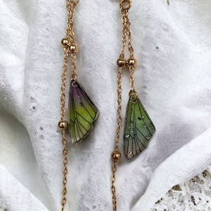 Fairy Wing Loop Earplug Anti Loss Chain Earrings| Bohemian Earrings| Fairy Core| Neurodivergent Jewellery