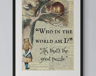 Alice in Wonderland Vintage Dictionary Print