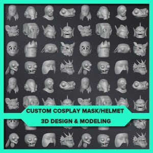 Custom Cosplay Mask/Helmet 3D Modeling | Mask/Helmet 3D Design and Modeling