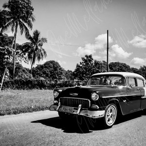 Vintage Car Digital Print, Vintage Black and White Wall Art, Black and White Digital Print