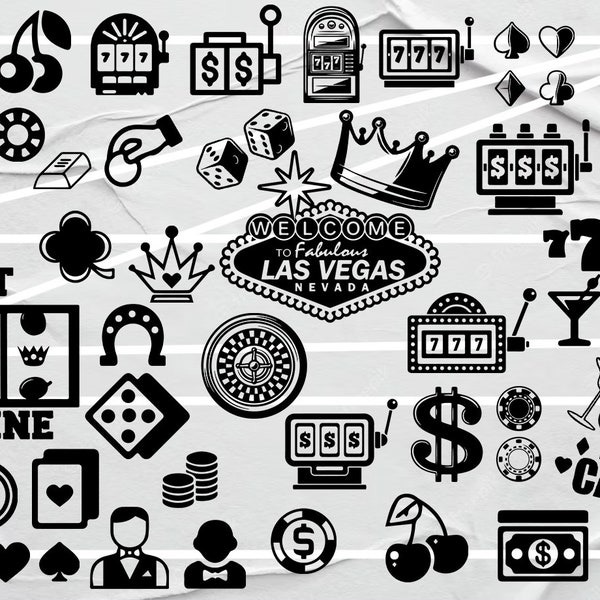 Las Vegas SVG Bundle | Casino SVG | Welcome to Fabulous Las Vegas Nevada SVG | Cut File