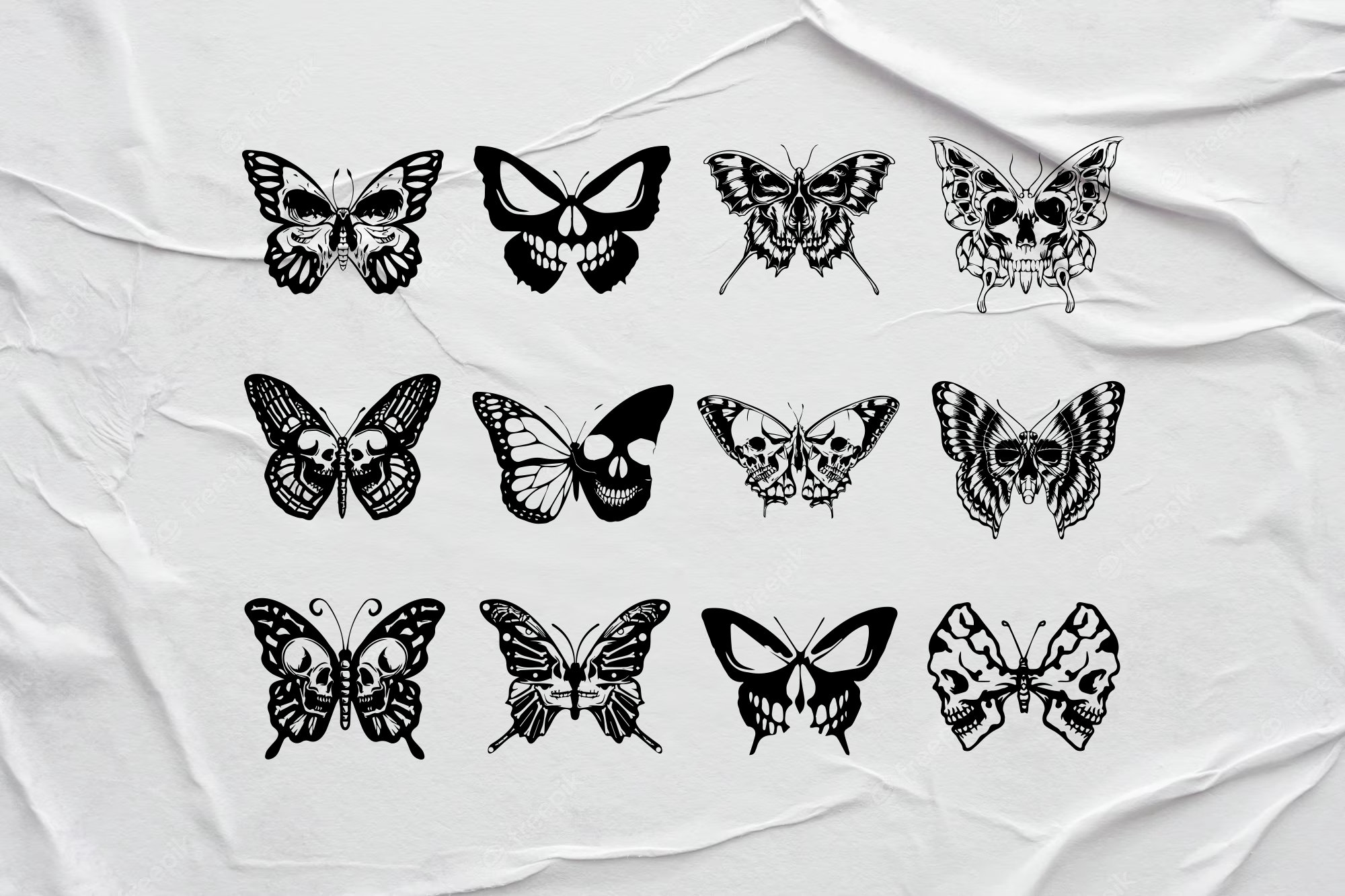 Ellie Tattoo / Butterfly SVG / DXF / PNG File Cutting File 