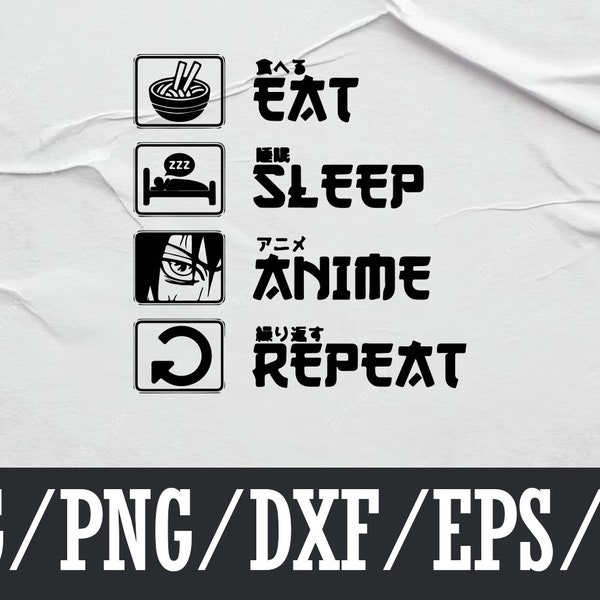 File SVG anime per Cricut, Anime Manga SVG, Anime Layered SVG, file di taglio anime, clipart anime, png, silhouette, pubblicità anime