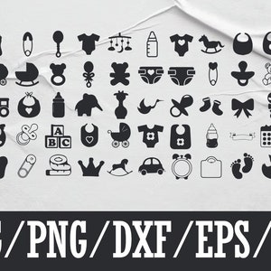 Baby Svg Bundle, Baby Shower Svg, Newborn Svg Bundle, Baby Footprints Svg, Baby Clipart, Cut File For Cricut, Png, Dxf