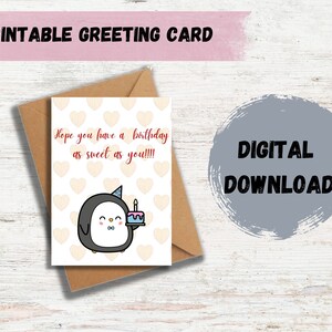 Carte d'anniversaire imprimable, Joyeux anniversaire imprimable, Cartes d'anniversaire numériques, Carte d'anniversaire pour tous les âges, Téléchargement instantané, Cartes d'anniversaire mignonnes