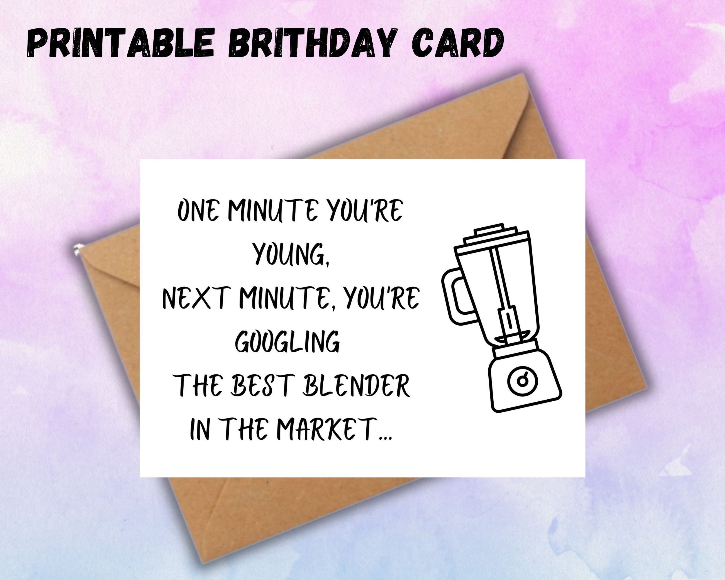 FUNNY Printable Birthday Card for Friends, Happy Birthday Card, Funny ...