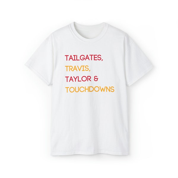 Tailgates, Travis, Taylor & Touchdowns Gildan Unisex T-Shirt