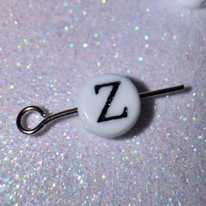 100 pcs Zeta/Z Greek Alphabet Letter Beads for DIY Sorority + Fraternity Friendship Bracelets and Accessories, 7mmx4mm, ZTA