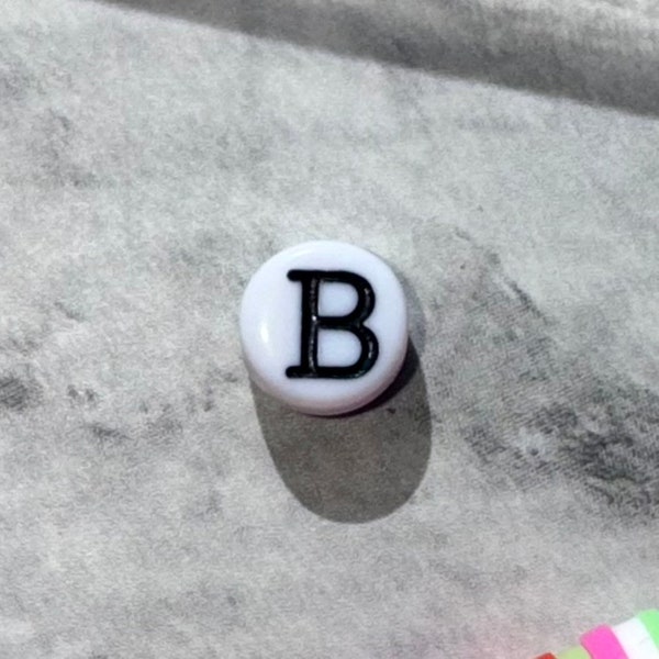 Beta (B) Beads for Sorority Sisters, Beta, Gamma Phi Beta Wear, Pi Beta Phi Jewelry, Zeta Phi Beta, Greek Life Gift, Letter Charm, 10 pcs