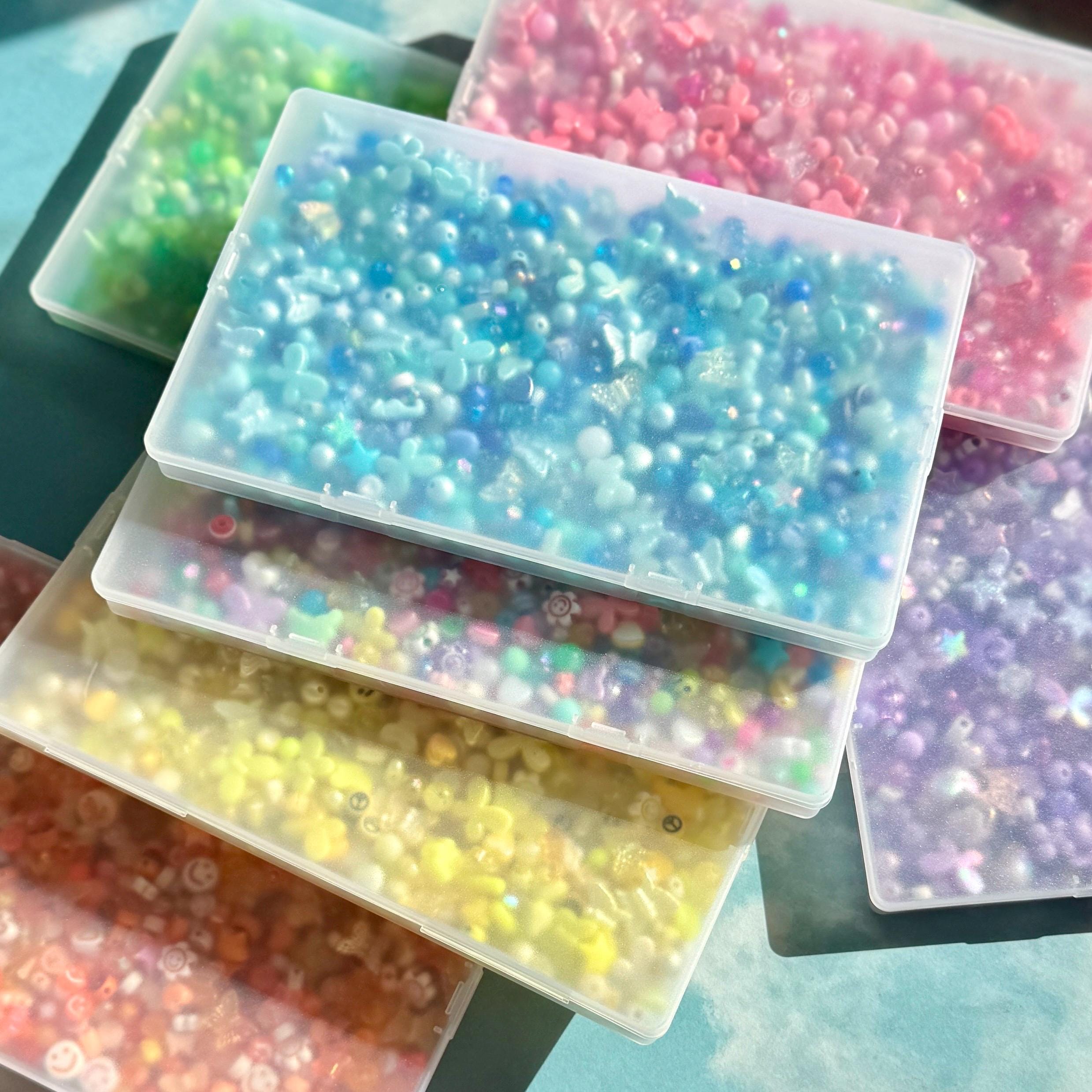 Bead Boxes! Half Pound of Kawaii Kandi Kidcore Color-themed Beads, Bead ...