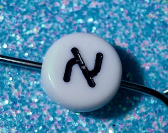 Hebrew Letter Beads: Jewish Crafts, Friendship Jewelry (7mm, 5pcs of Individual Letters)