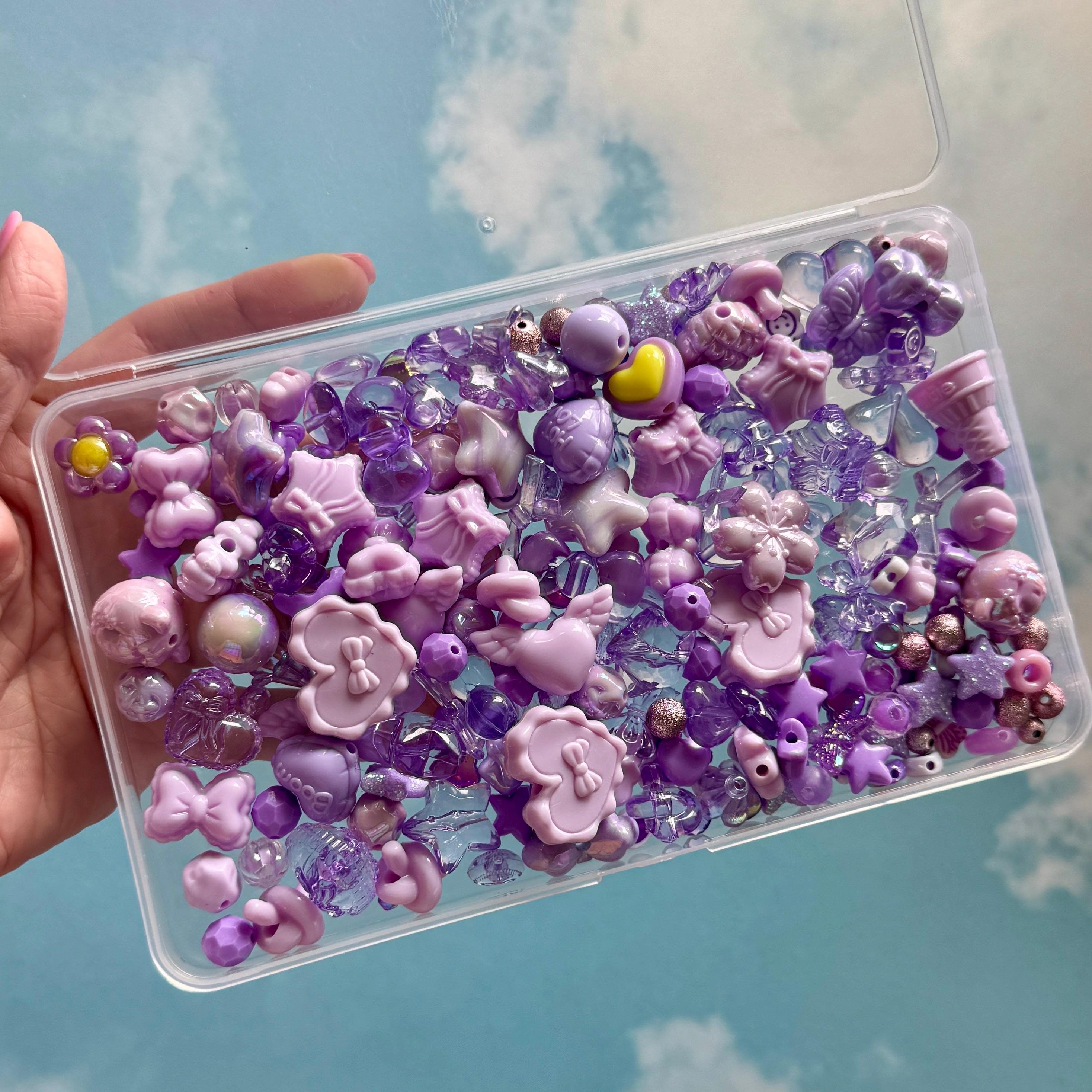 Bead Boxes! Half Pound of Kawaii Kandi Kidcore Color-themed Beads, Bead ...