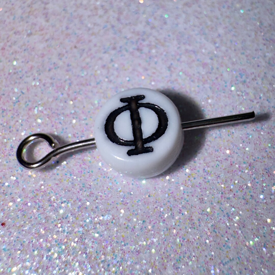 10 Greek Φ phi Alphabet Letter Beads for DIY Sorority Fraternity ...