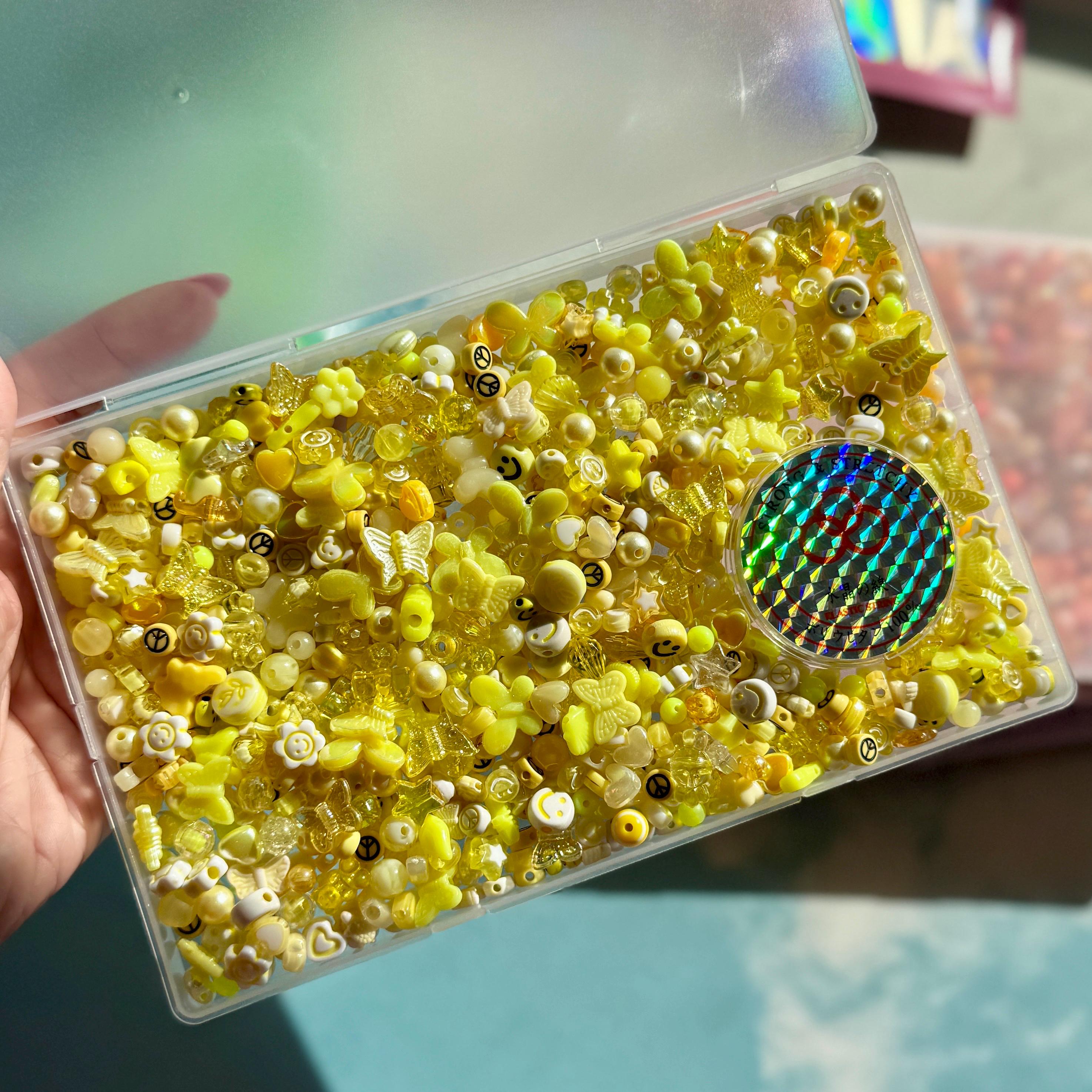 Bead Boxes! Half Pound of Kawaii Kandi Kidcore Color-themed Beads, Bead ...