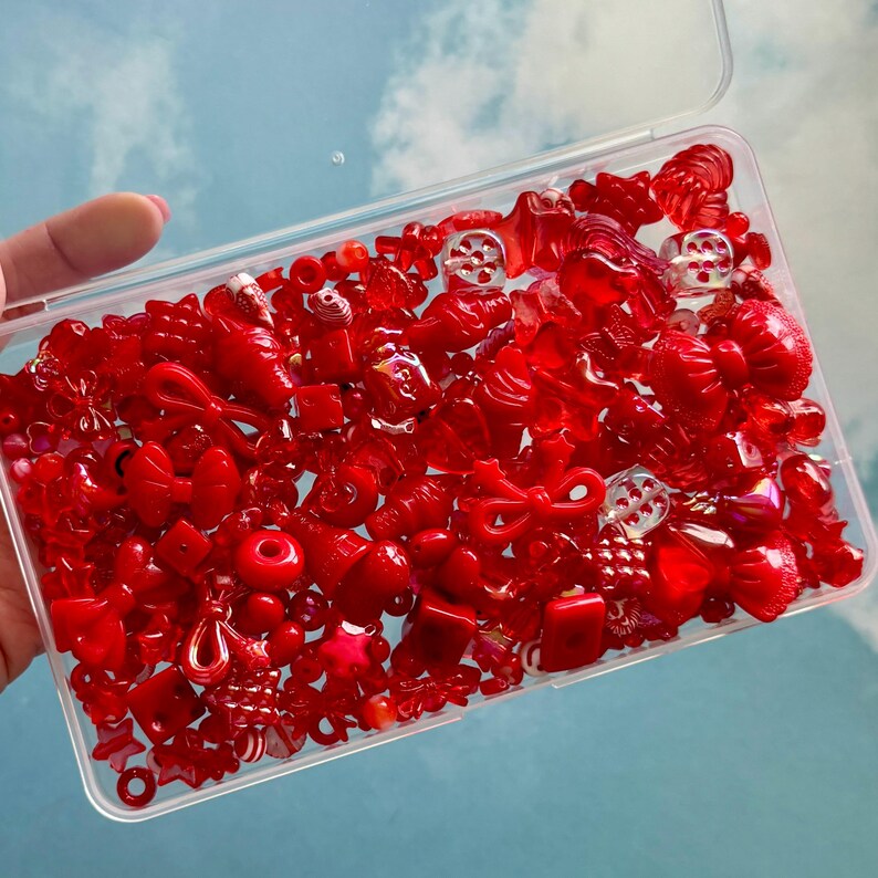 Bead Boxes! Half Pound of Kawaii Kandi Kidcore Color-themed Beads, Bead ...