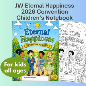 JW Kids Evig lycka Barnens anteckningsbok | Jehovas vittnens konvent 2026 | Barnversion