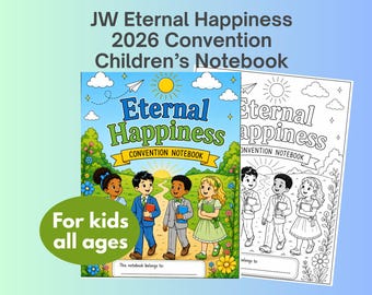 JW Kids Eternal Happiness-kindernotitieboek | Verdrag van Jehovah's Getuigen 2026 | Kinderversie: