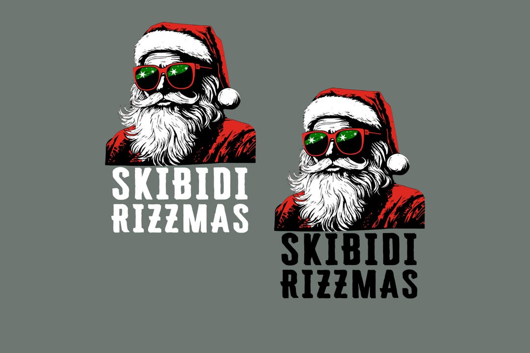 The Word Rizzmas Skibidi Rizzmas PNG, Merry Rizzmas Png, Santa Bruh Christmas PNG, Rizz ...