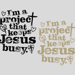 Soy un proyecto que mantiene ocupado a Jesús SVG PNG, Mamá cristiana retro SVG, Fe cristiana divertida, Cristiana sarcástica PNG, Regalo cristiano para ella