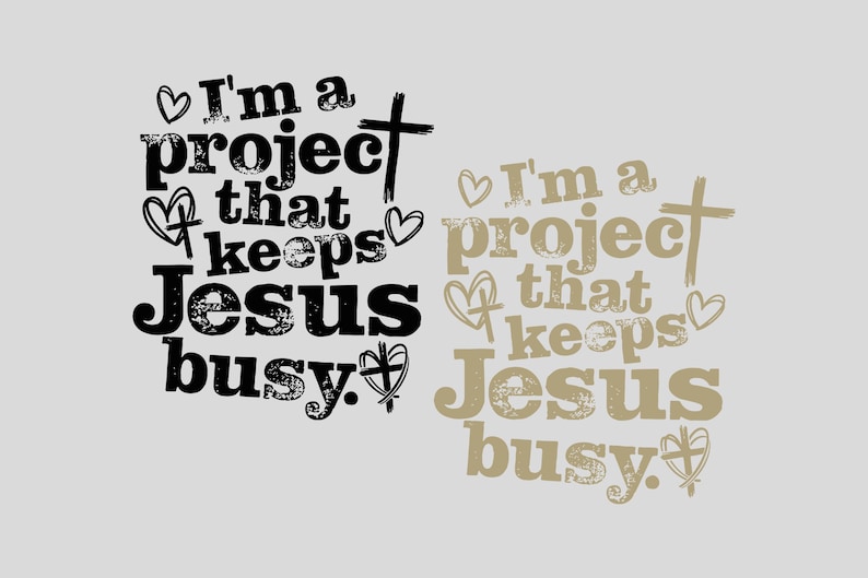 I'm A Project that Keeps Jesus Busy SVG PNG, Retro Christian Mom Svg, Funny Faith Christian, Sarcastic Christian Png, Christian Gift for Her image 1