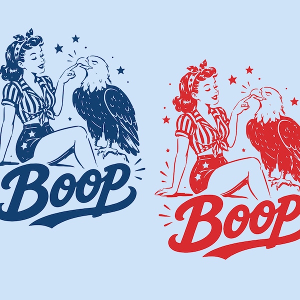 Boop Eagle Patriotic 4th of July SVG PNG, Funny Patriotic Vintage Girl Boop Eagle Png, Merica Eagle Svg, Retro American 250th Gift.