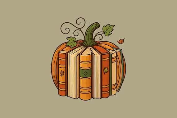 Preppy Fall Book Pumpkin Halloween Teacher SVG PNG, Retro Fall Autumn Pumpkin png, Funny Pumpkin Spice Svg, Reading Halloween Teacher Gift.