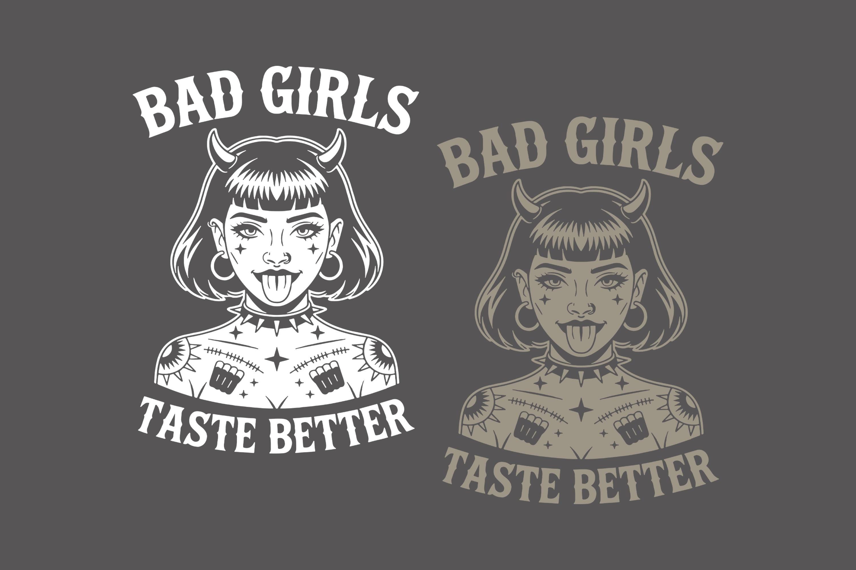 Bad Girls Taste Better SVG PNG, Tattoos Devil Girl Graphic Png, Anime Demon  Girl Svg, Anime Girl Gothic Png, Gifts., image size:3000x2000