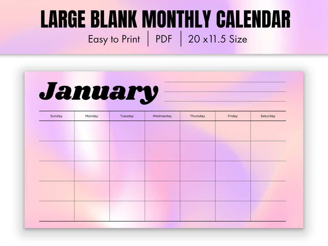 Blank Printable Calendar Cute Calendar Horizontal Printable Calendar Blank Printable Calendar Cute Calendar Horizontal Printable Calendar