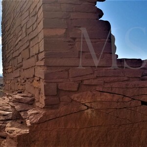 Wukoki Pueblo - Wupatki Natl Monument - Flagstaff AZ - Digital Photography - Digital Download - Southwest Decor