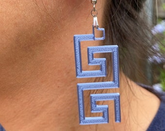 Spiral squares earrings