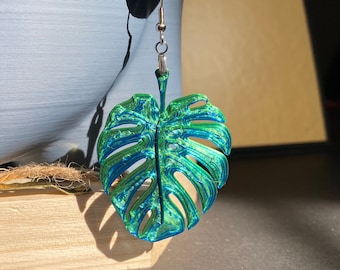 Monstera Plant Earrings