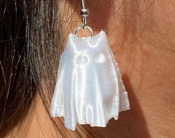 Cute Cat Ghost Earrings | Halloween Earrings