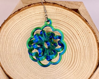 Spinning Flower Earrings: Fidget Jewelry