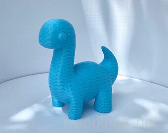 Friendly Baby Dinosaur Figurine – 3D Printed Cute Dino in Bright or Earthy Colors