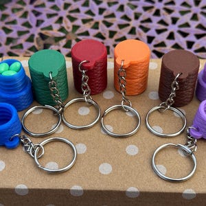 Custom Pill Capsule Keychain – Mini Pill Holder with Screw Cap | Travel Medicine Case | Personalized Colors | Small Storage Container