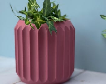 Modern Planter Pot – Homemade Minimalist Plant Pot in Earthy Rich Colors – Stylish Home Decor Planter, Multiple Sizes