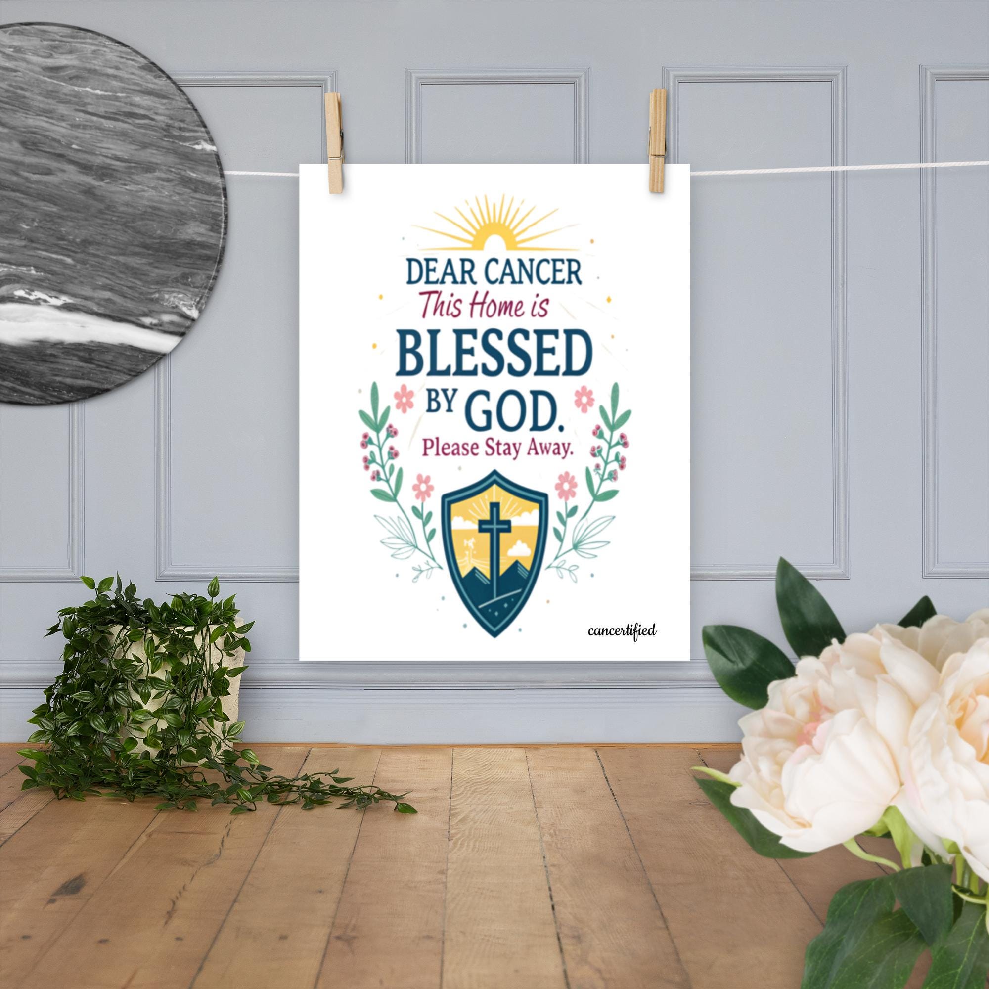 Letter to Cancer Poster, Dear Cancer Motivational Print, Encouraging ...