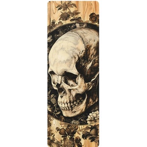 Yoga Mat | Skull and Flowers Gothic Design | Durable and Stylish Exercise Mat