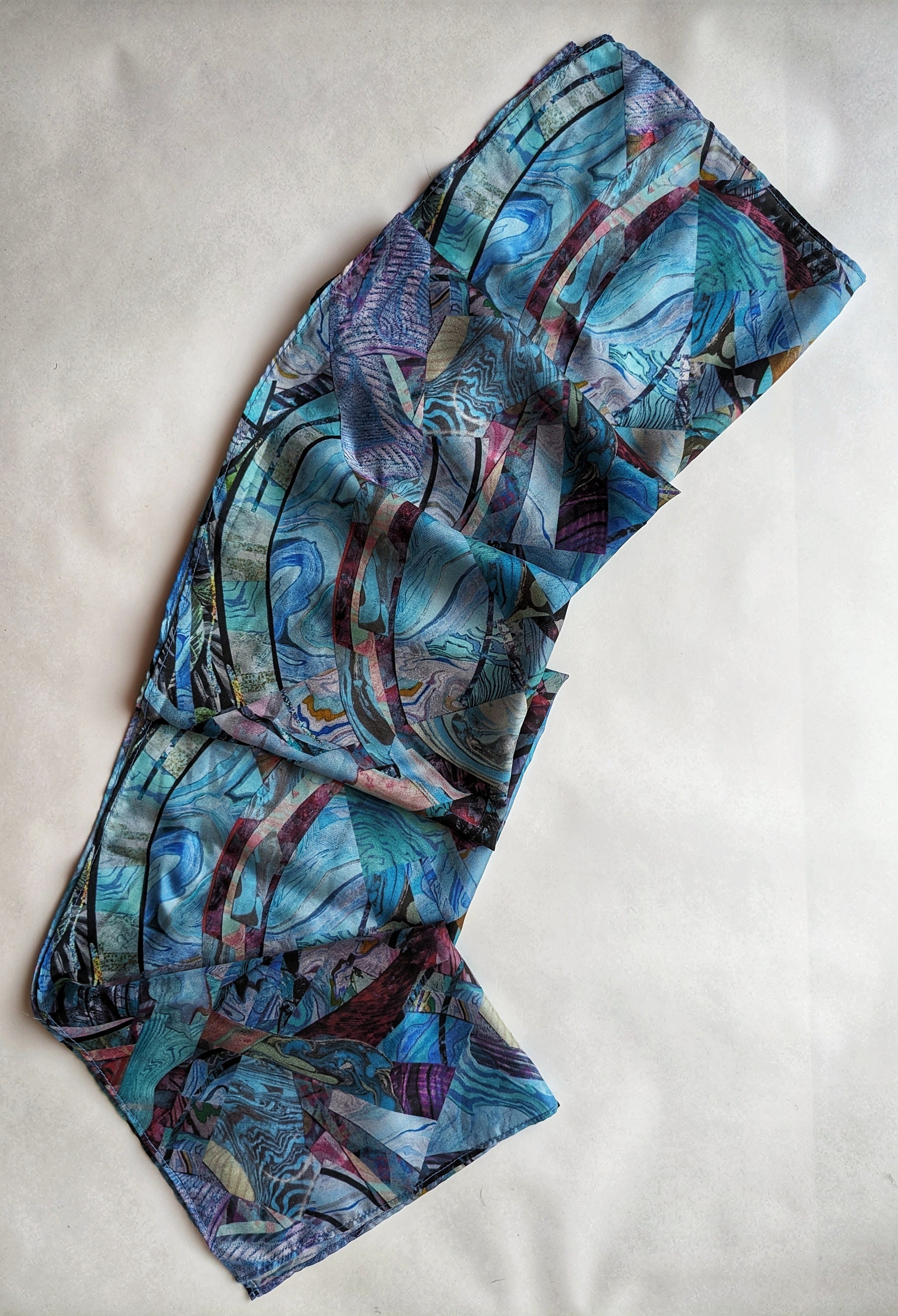 express delivery Unique Silk Printed Signature Scarf, Scarf Large