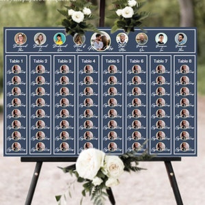 Picture Seating Chart Template- Guest photo Seating chart