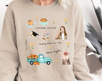 Sweatshirt Gilmore Sweatshirt Autumn Stars Hollow Shirt Autumn Love Sweater Books Sweater