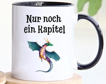 Dragon Books Mug for Bookworms and Fantasy Lovers Booktok Gift Two-Tone Mug