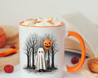 Vintage Halloween ghost mug for the spooky season