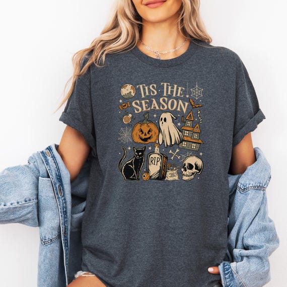 Herbst Tshirt This is the Season Halloween Sweatshirt Cozy Cottage Core Halloween Kleidung
