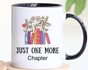 Just One More Chapter Two-tone Coffee Mug for Bookworms