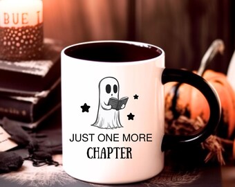 Just One More Chapter Mug | Sweet Ghosts Mug | Book Lover Gift | Bookish Coffee Mug | Bookworm Gift