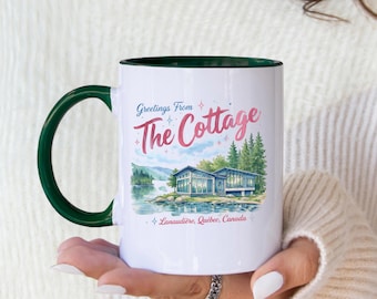 "I'm coming to the cottage" two-tone coffee mug for TV series and gay romance book fans. Mug for bookworms.