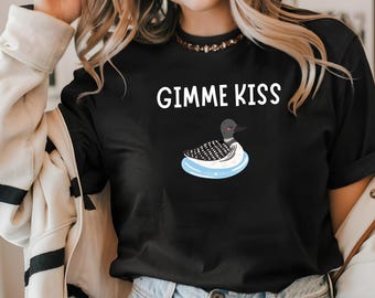 Gimme Kiss T-shirt for Smut Fans, Gay Romance Book, Gift for Bookworms, Hockey Enemies to Lovers