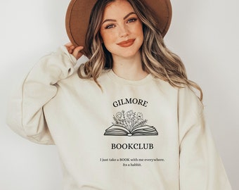 Gilmore Book Club Sweatshirt Gift for Series Fans Stars Hollow Small Town Gift Crew Neck Fall Lovers Clothing Bookworm