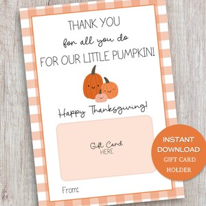 Porte-cartes cadeau enseignant pour Thanksgiving, cadeau de remerciement pour une garderie, cadeau de remerciement pour nounou pour Thanksgiving, cadeau de remerciement pour baby-sitter